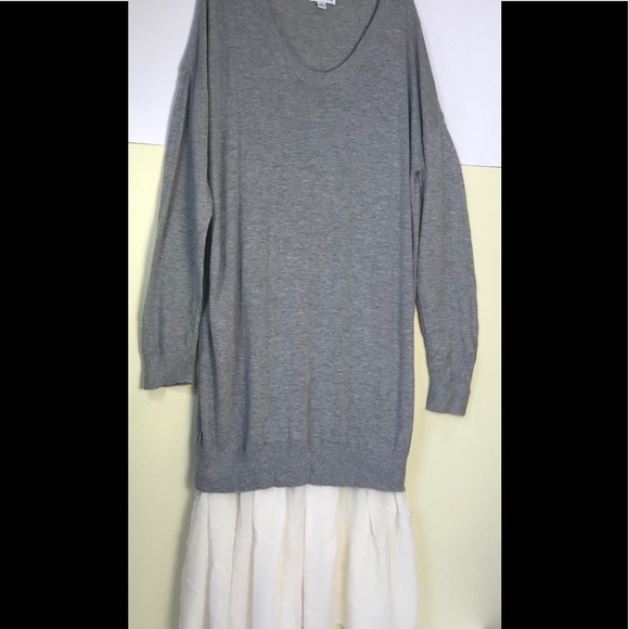 3.1 Phillip Lim x Target Grey Sweater Dress Flowy Skirt Cotton Chiffon Tunic Top - Picture 14 of 14
